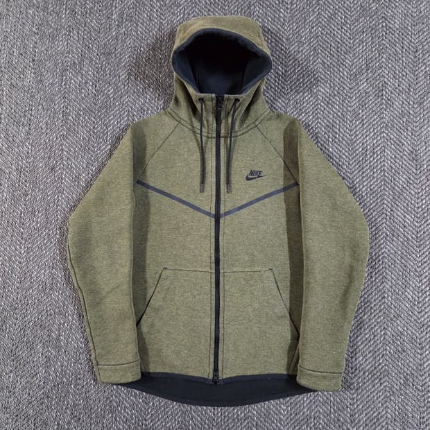 나이키 올리브 테크팩 풀집업 후드집업
