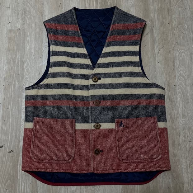 빈폴 남성 클래식 스트라이프 퀼팅 조끼 L/100