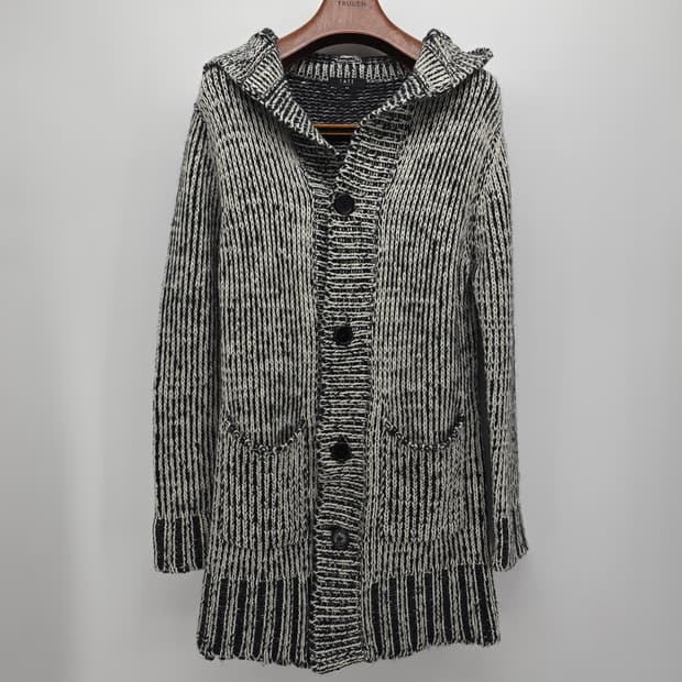 TATE London 빈티지 후드 니트 가디건