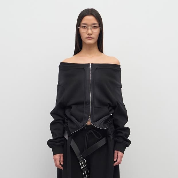 LCDC 워시드 집업 블랙