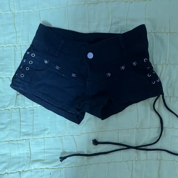 삼천원 펑크 아일렛 팬츠 테무 알리 바지 스컬 