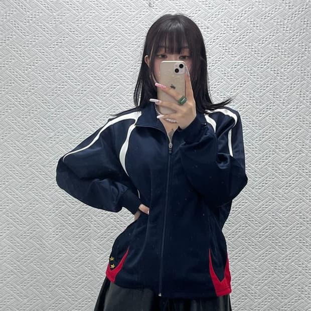 엄브로 올드스쿨 레트로 빈티지 배색 져지 집업 95 C13197