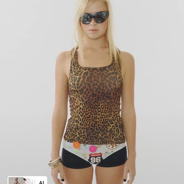 스컬프터 Second Skin Tank Top Leopard
