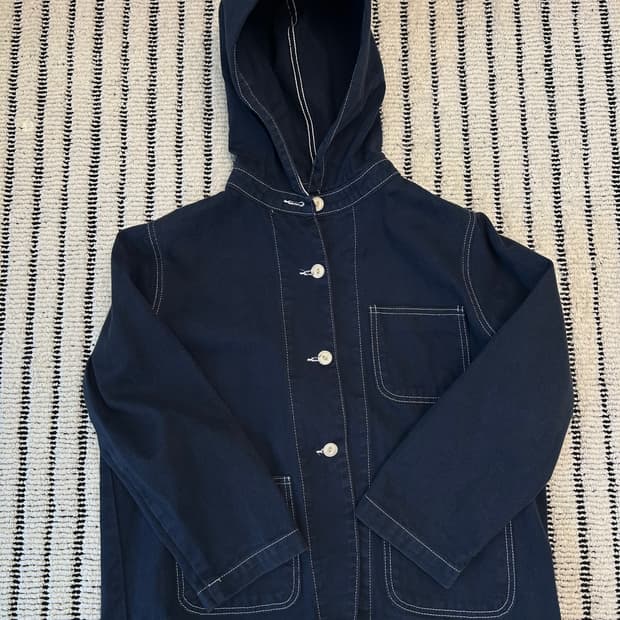 코튼 스티치 후드 자켓