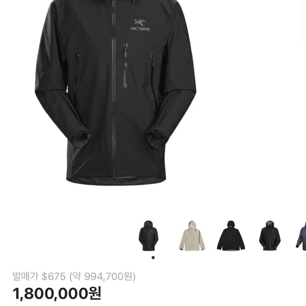 아크테릭스 베타 SV자켓 L