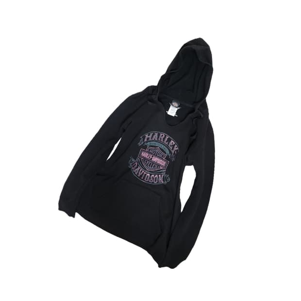 할리데이비슨 날개 프린팅 펑크 후드
