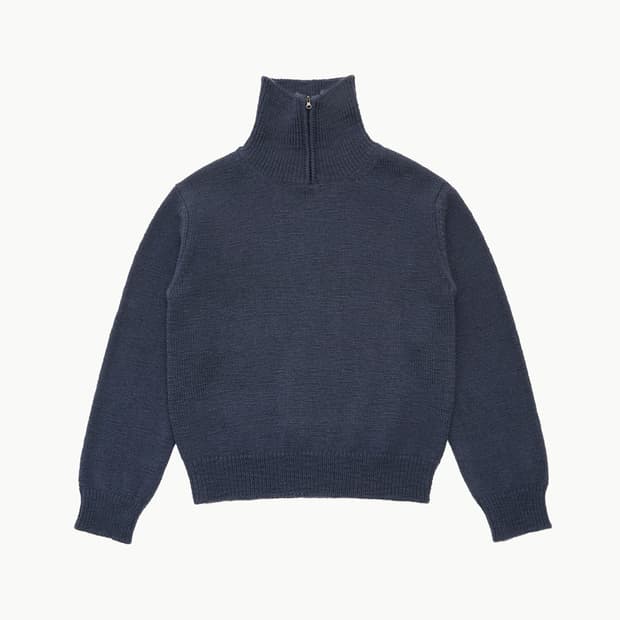 아모멘토 하프집업니트 차콜 M