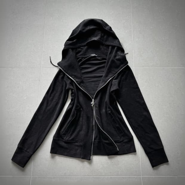 Tornado Mart 워싱 하이넥 드레이프 워싱 투웨이 후드집업 락시크