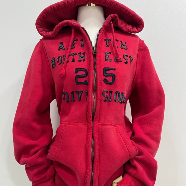 아베크롬비 스펠아웃 레드 후드집업 