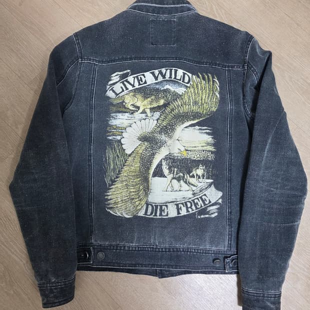 스투시 후면프린팅 트러커 자켓 S