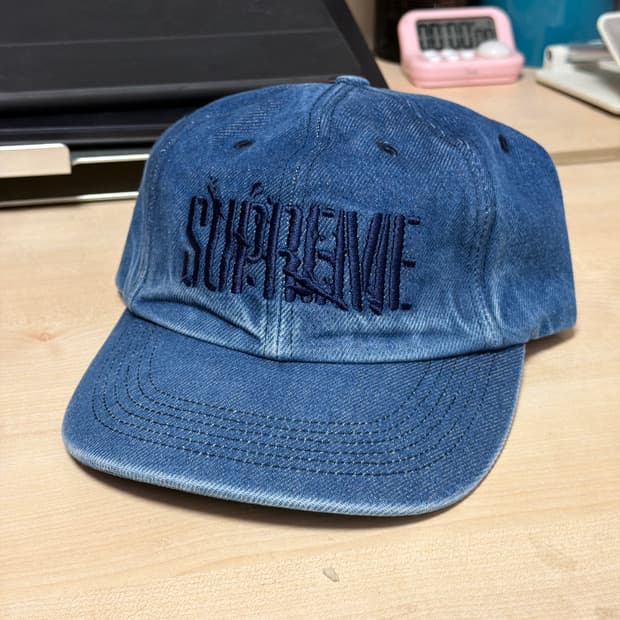 슈프림 스플레터 6페널 데님 볼캡