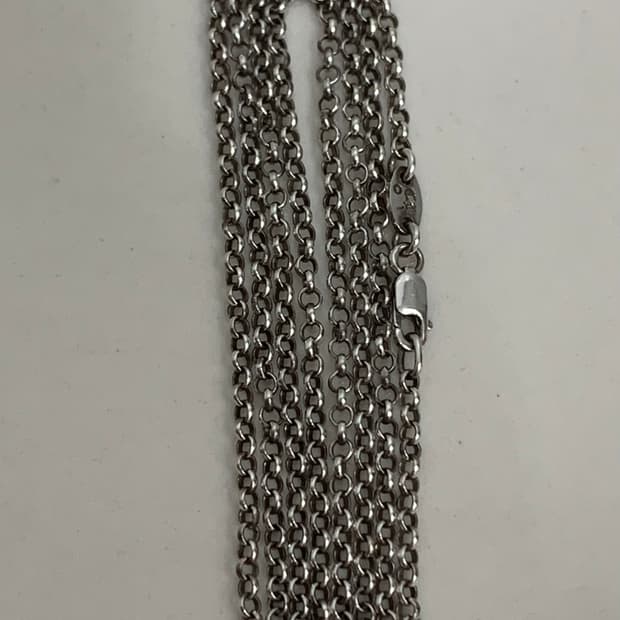[24인치]크롬하츠 롤체인 실버 펜던트 목걸이 줄