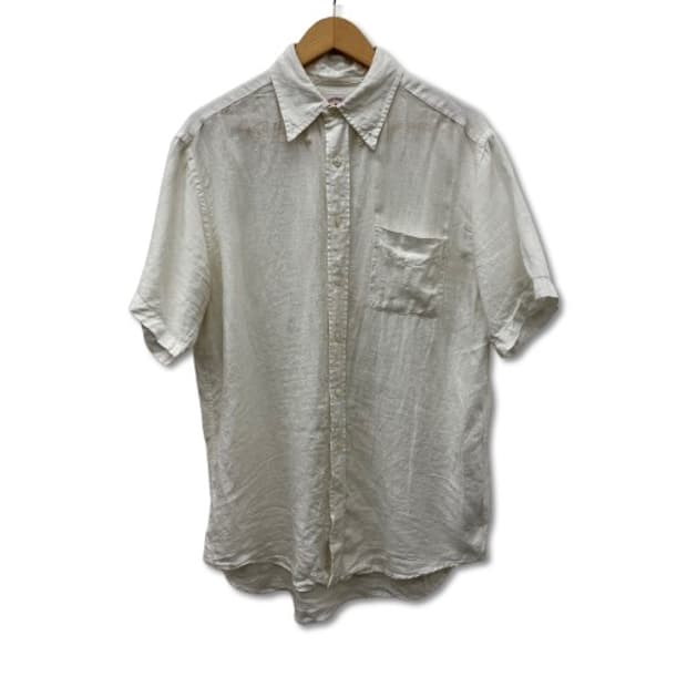 브룩스 브라더스 화이트 리넨 반팔 셔츠