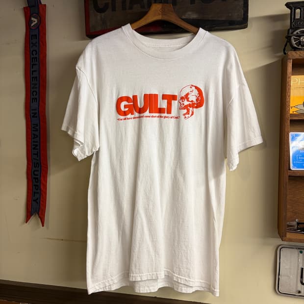 GUILT 스컬 프린팅 반팔 L 100