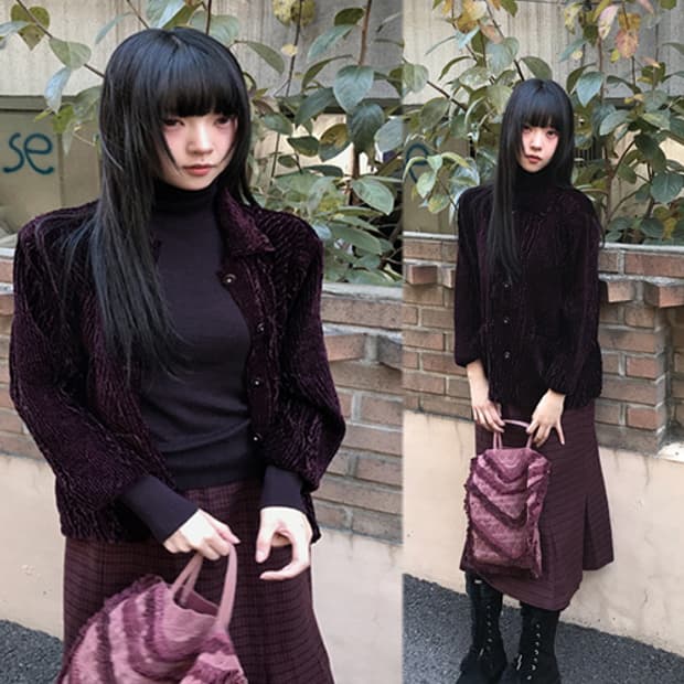 Velvet Corduroy Puff Jacket