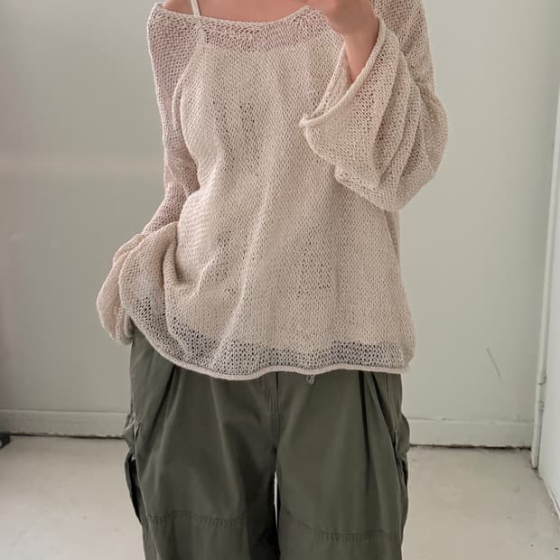 일본빈티지 그런지 썸머니트 