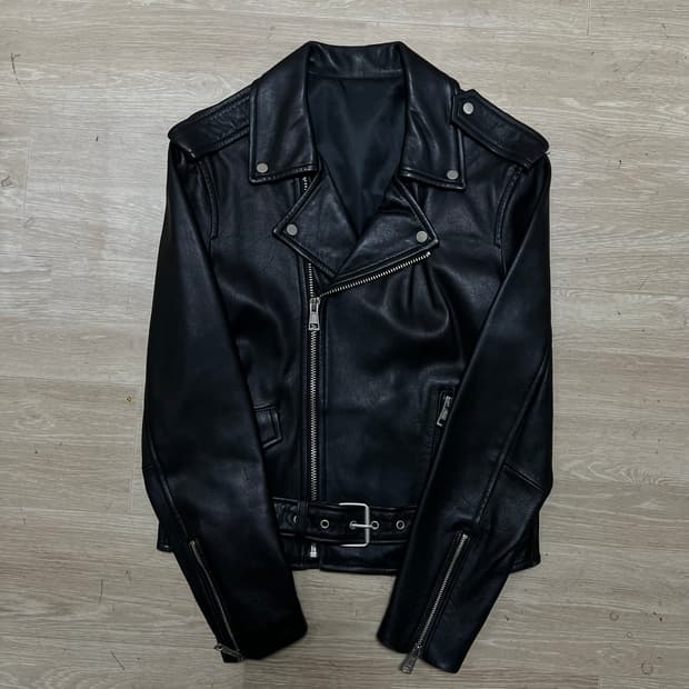여성 램스킨 천연 양가죽 더블 라이더자켓 [블랙] FREE