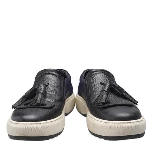 페라가모 레더 테슬 블랙 네이비 슬립온 260