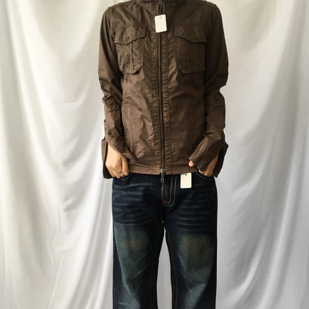 High neck zip up jacket