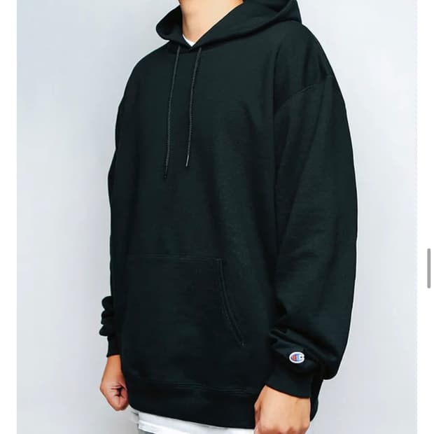 Champion 챔피온 후드티 블랙 (기모)