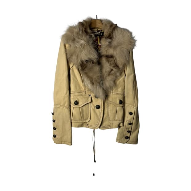 [EGOIST] 에고이스트 폭스퍼 램스킨 레더자켓