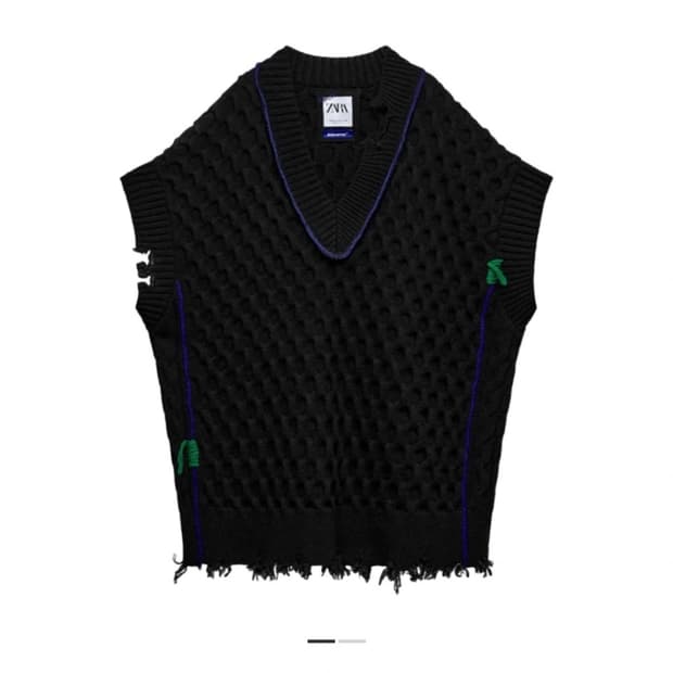 자라 x 아더에러 니트 베스트 블랙 S-M