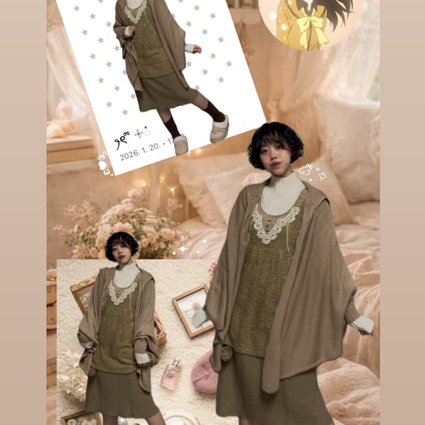 봄 라떼맛 코디셋