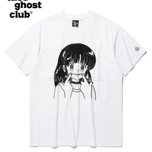 나이스고스트클럽 크라잉스마일 티 L