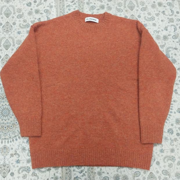 블론드나인 오렌지 브러쉬 니트 XL