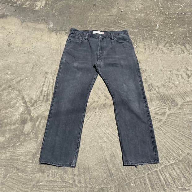 리바이스 505 흑청 데님팬츠 p590