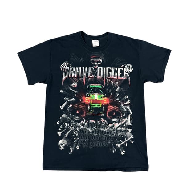 빈티지 2000s Grave Digger 그레이브 디거 스컬 티셔츠