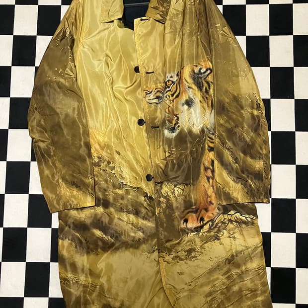 Dries van noten tiger reversible coat