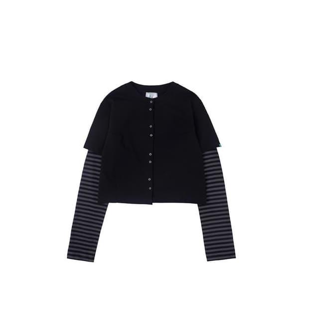 노컨텐츠 스트라이프 티 (+머플러) 세트