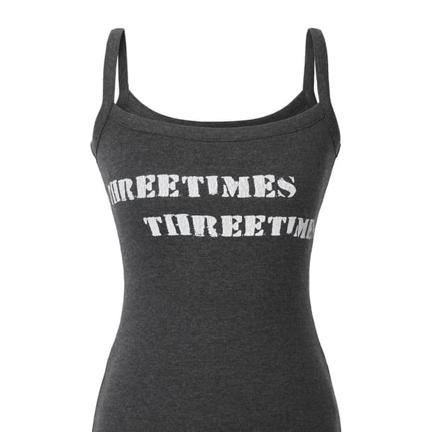 쓰리타임즈 그루빈 탱크탑 차콜 S groovin tank top 