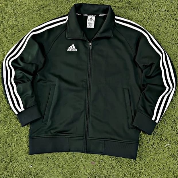 아디다스 딥그린 진초록 트랙탑 져지집업 95/M