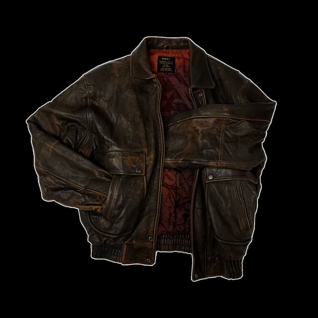 [VINTAGE] TYPE G-1 미공군 가죽봄버자켓