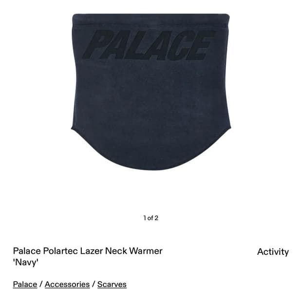Palace 레이저 넥 워머 네이비 새상품