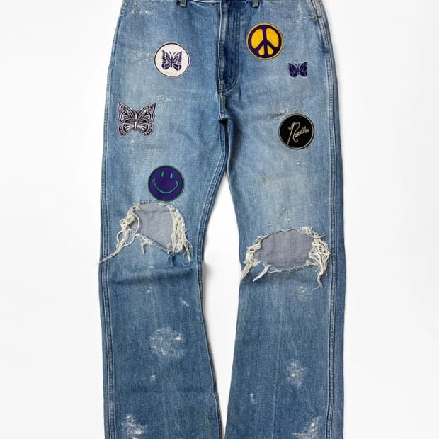 니들스 버터플라이 패치 부츠컷 데님 팬츠 PN5664