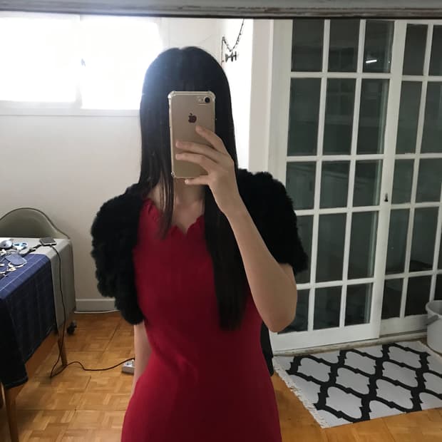 vintage fur cardigan