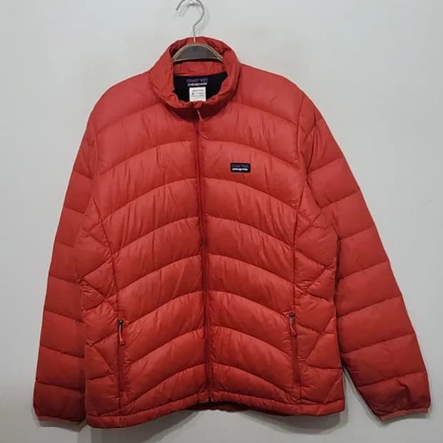 (XL) 파타고니아 거위털 패딩점퍼 주황 구스다운 자켓 