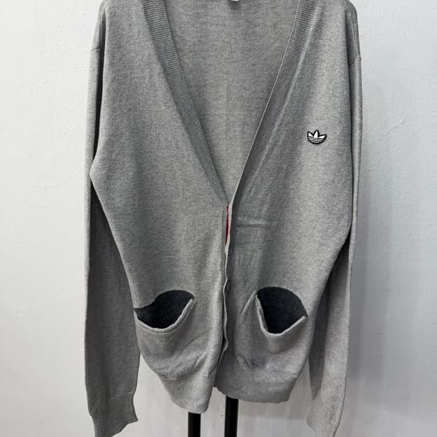 정품) 아디다스 여성 회색 가디건 S