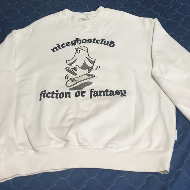 나이스고스트클럽 고스트 온 보드 UV 스웨트셔츠 (M)