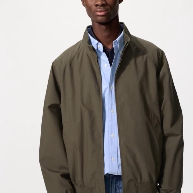 유니클로 해링턴자켓 올리브