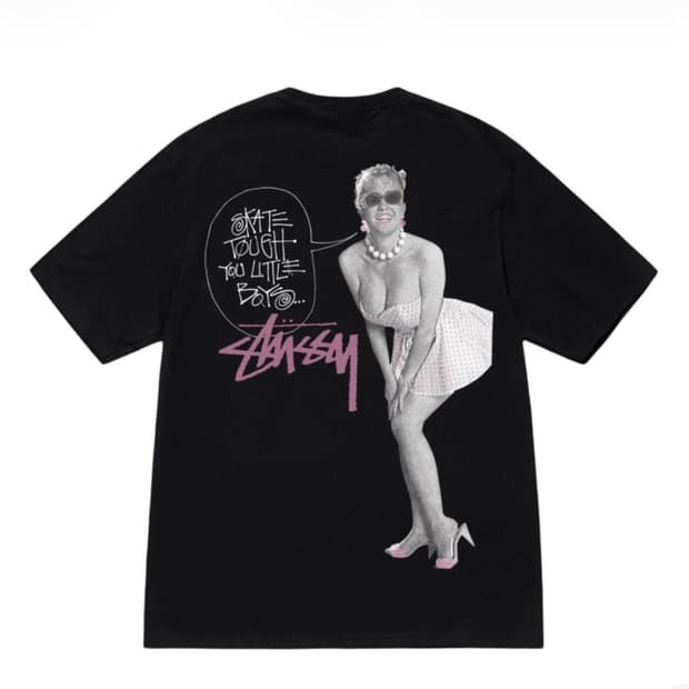 스투시 Tough Lady 반팔 티셔츠 블랙 xl