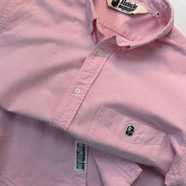 베이프 사루 헤드 옥스포드 셔츠 