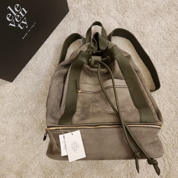 Eleventy 일레븐티 이탈리안 최고급 사슴가죽 스웨이드 럭색 백팩