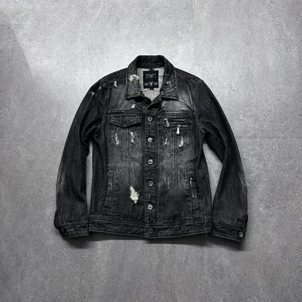 버커루 디스트레스드 트러커 자켓
