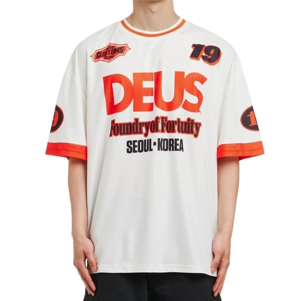 Deus 모터사이클 티셔츠 화이트