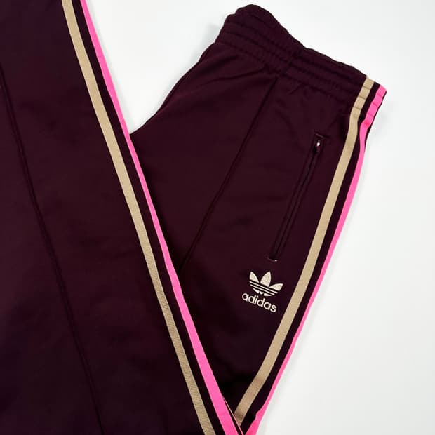 아디다스 파이어버드 버건디 트랙 츄리닝바지 (L)