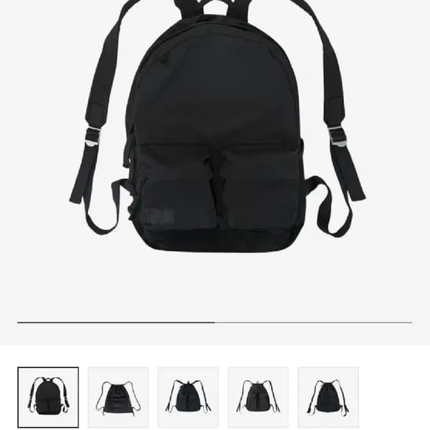 (OS) 폴리테루 유즈드 백팩 2PK 블랙